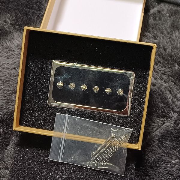 管理人所有の Roswell Pickups (ロズウェル・ピックアップス) Humbucker size Open Covered P90 LGA90-B 未使用品 (2022年製)