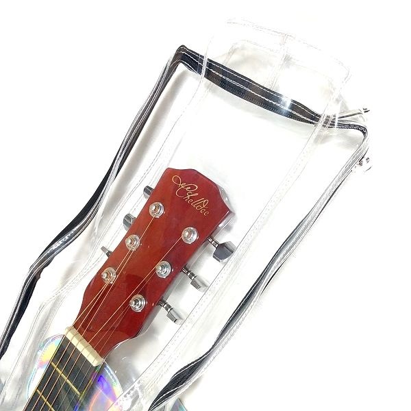 CAHAYA アコギ ギターバッグ 全透明 / Chelldee アコースティックギター 収納 ヘッド付近