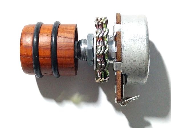 木製 ギターコントロールノブ 樽型 2個 ポット装着