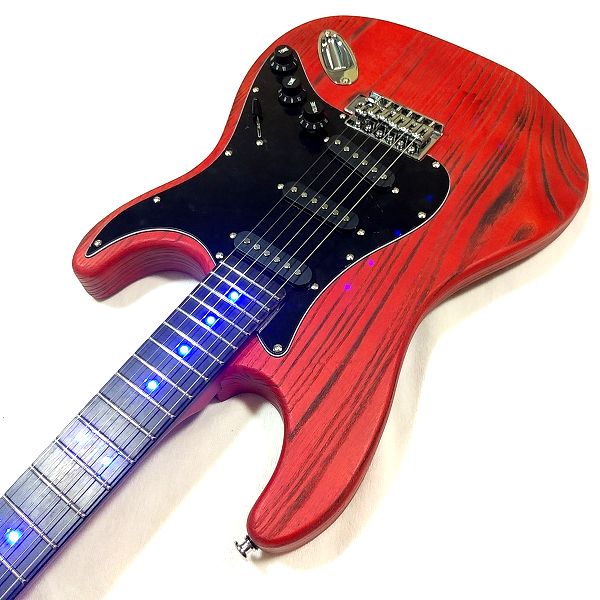 指板が光る安ギター MUSOO カスタムエレキギター LED付 MST2110 サウンド1