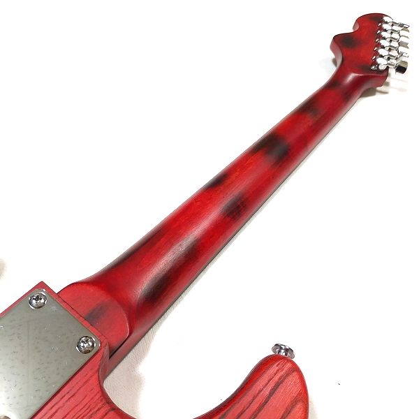 指板が光る安ギター MUSOO カスタムエレキギター LED付 MST2110 ネック3