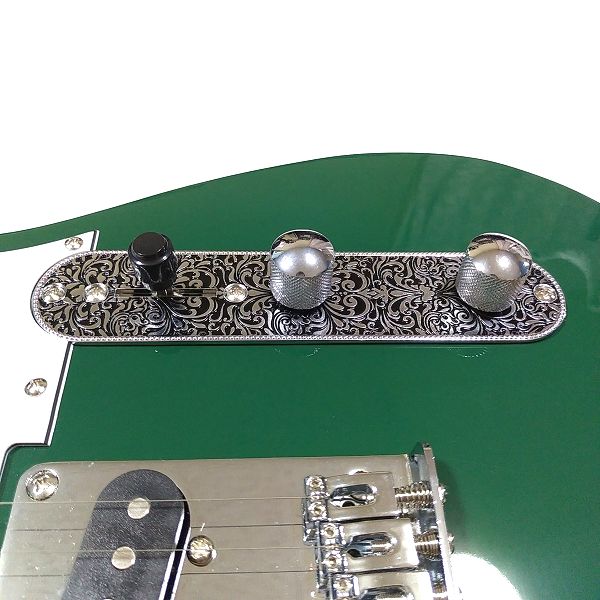 亜鉛合金TLギター用コントロールプレート / Playtech TL280 取付け 3