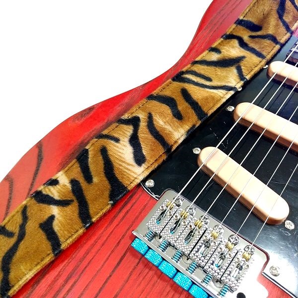 節分向け ギターアクセサリー 虎パンツ柄な FENDER Wild Tiger Print Strap, 2" -6