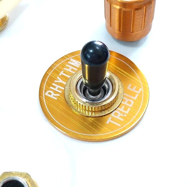 安ギターパーツ アルミ製 スイッチワッシャー / クラウド型×ゴールド 4