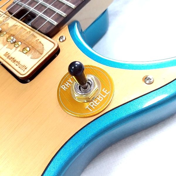 取付け：Amazonで買える激安ギターパーツ アルミ製カラースイッチワッシャー Jet×ゴールド 4