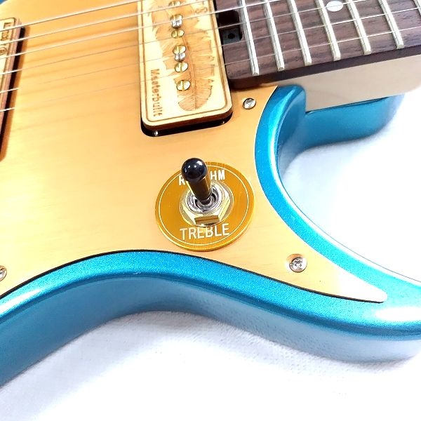 取付け：Amazonで買える激安ギターパーツ アルミ製カラースイッチワッシャー Jet×ゴールド 5