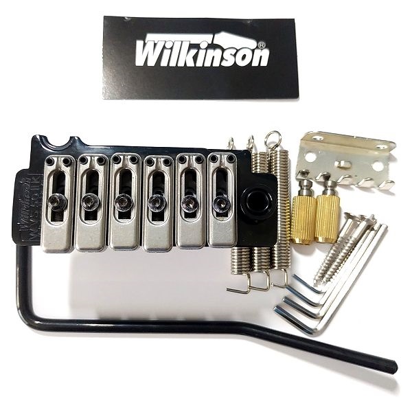 安ギター音質改善 Wilkinson WVS50IIK 2点支持トレモロブリッジ 外観 本体と付属品