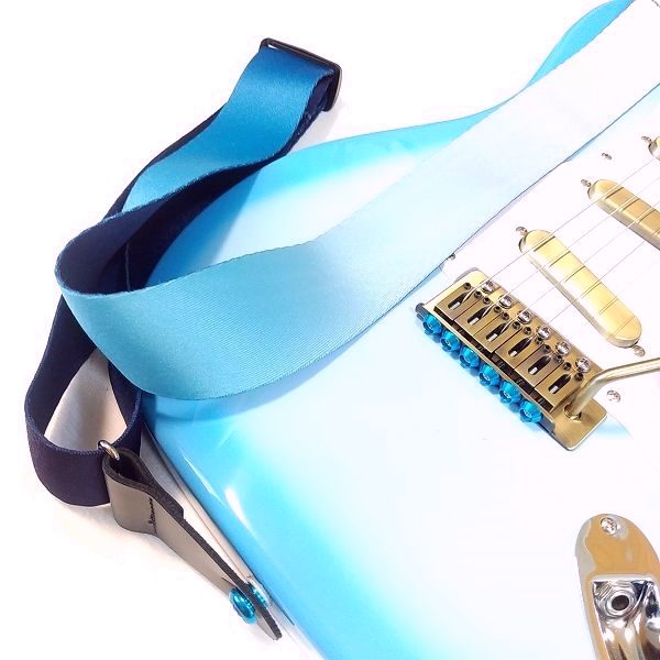 Fender 2" Ombre Strap Belair Blue ギターストラップ 装着 Indio by Monoprice Cali Classic Model610164 その6