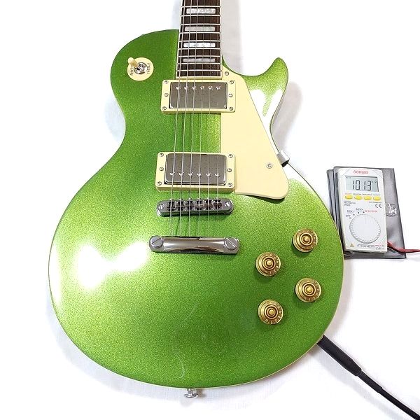 サウンド Amazonで買える激安ギター GROTE LP Style Metallic Paints Green LPタイプ ピックアップ ネック 抵抗値