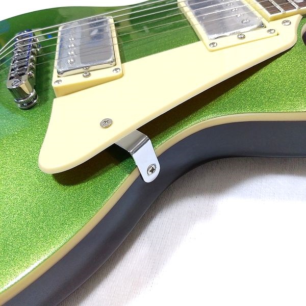 ルックス Amazonで買える激安ギター GROTE LP Style Metallic Paints Green LPタイプ パーツグレード ピックガード