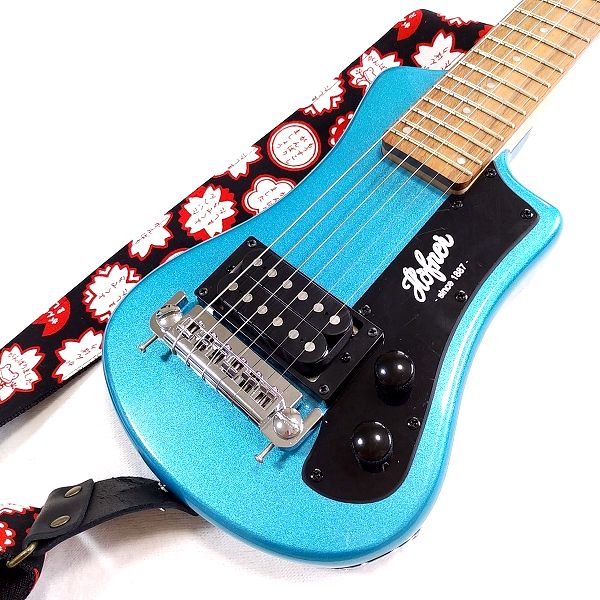 取付け：ARIA SPS-2000STAMP 占いが出来る日本製スタンプ柄ギターストラップ 原色に願いを込める 1