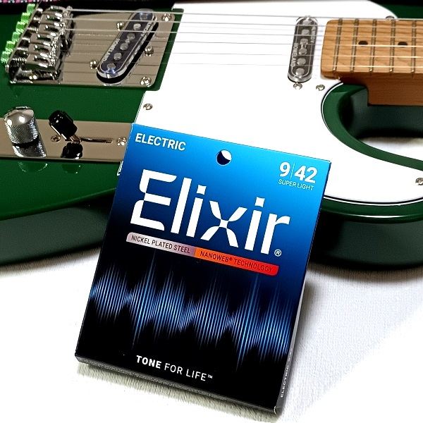 サスティーンの比較 Elixir (エリクサー) NANOWEB コーティングギター弦