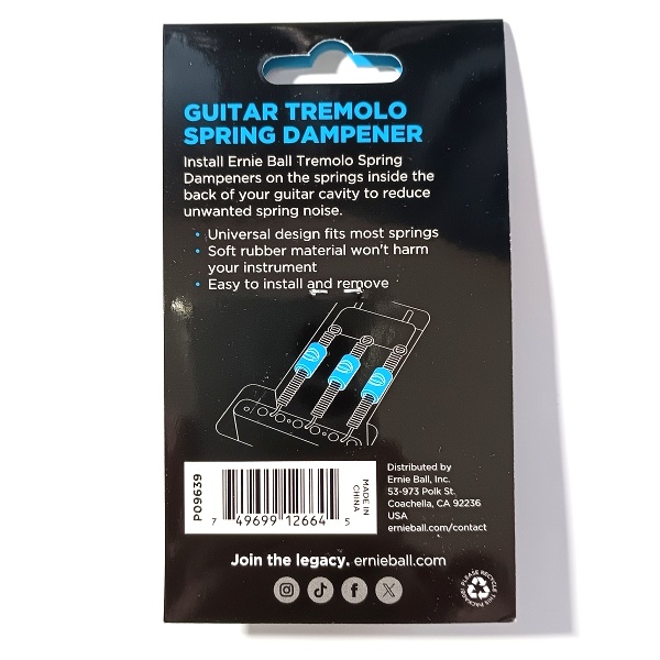 外観：ERNIE BALL (アーニー・ボール) 9639 トレモロスプリングダンパー パッケージ裏
