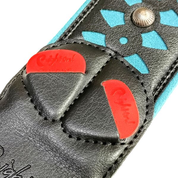 デザイン RightOn!STRAPS ( ライト・オン・ストラップス ) ARMOUR 高級ギターストラップ ピックポケット