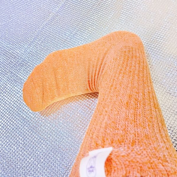履き心地 クルー丈オレンジ サウンドハウスお姉さん靴下 その2