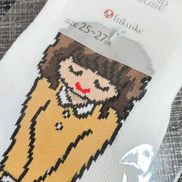 外観 スニーカー丈 福助 サウンドハウスお姉さん靴下 ホワイトアップ