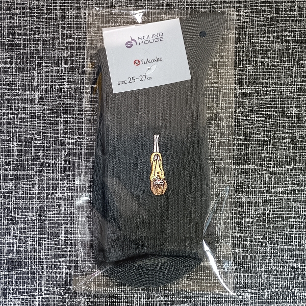 外観 ハーフ丈 福助 サウンドハウスお姉さん靴下 ブラック パッケージ