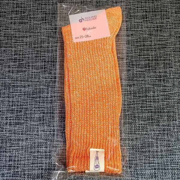 外観 クルー丈 福助 サウンドハウスお姉さん靴下 オレンジ パッケージ