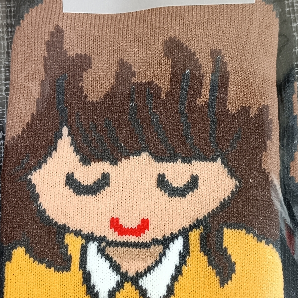 外観 スニーカー丈 福助 サウンドハウスお姉さん靴下 ブラックアップ