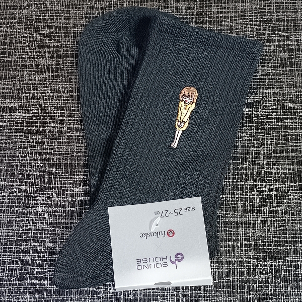 外観 ハーフ丈 福助 サウンドハウスお姉さん靴下 ブラック 全体図1