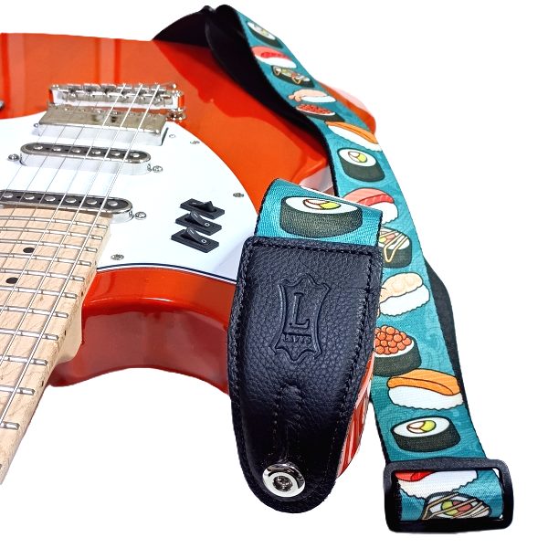 寿司×サンセットオレンジ LEVY'S ( レヴィース ) MP2TG-001 Sushi 寿司柄ギターストラップ その5