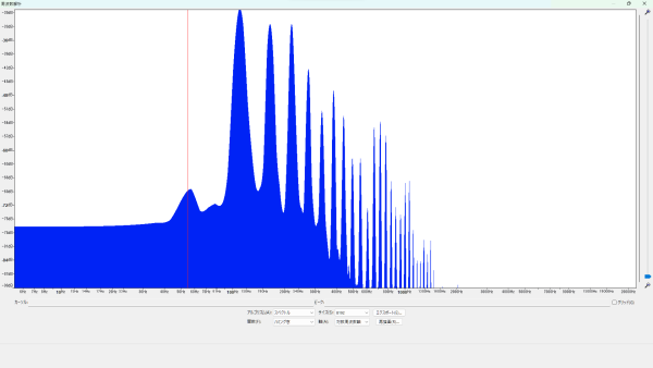 Seymour Duncan (セイモア・ダンカン) SJB-1 Vintage Jazz Bass 倍音特性 (A1/55.00Hz) 波形