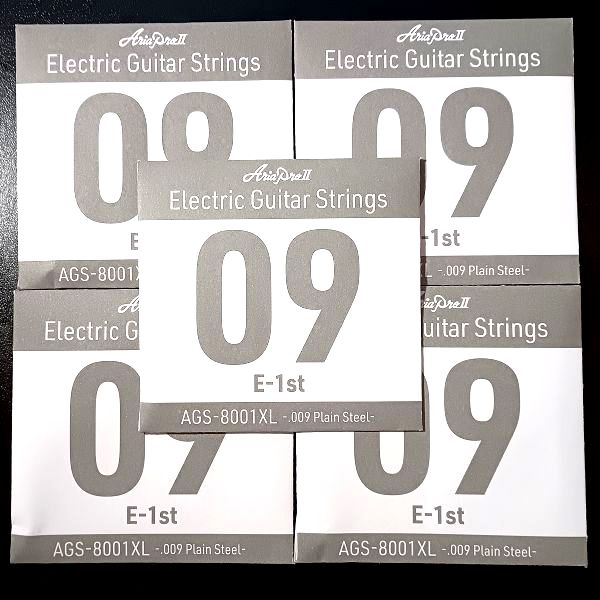 Aria Pro II (アリアプロツー) AGS-8001XL(.009P) 1弦バラ弦 沢山のパッケージ
