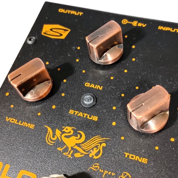 uxcell Fulltone スタイルノブを装着したMars Musical Instrument Solo DS+ Super Distortion 接写1
