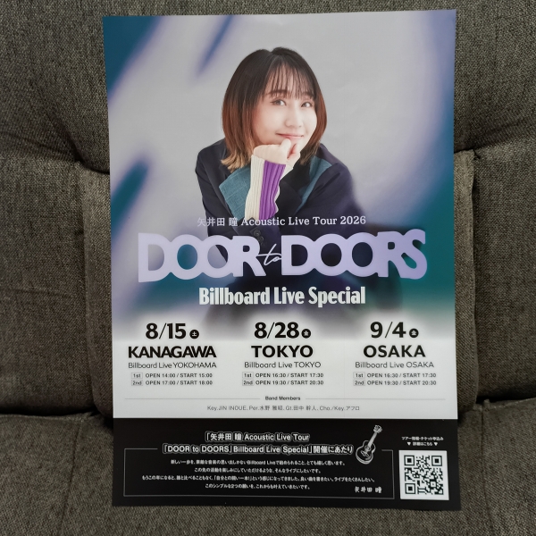 矢井田瞳さんのライブフライヤー1