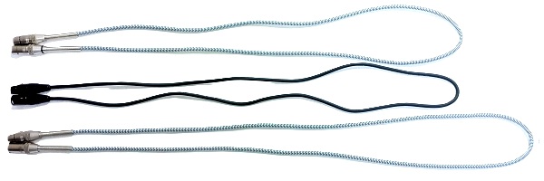 画像上は切り詰めたAmazonベーシック (2芯1.5m) 、中央はClassic Pro x NEUTRIK (REAN) MIX015FN (4芯1.5m) 、下は切り詰める前のAmazonベーシック (2芯1.8m)